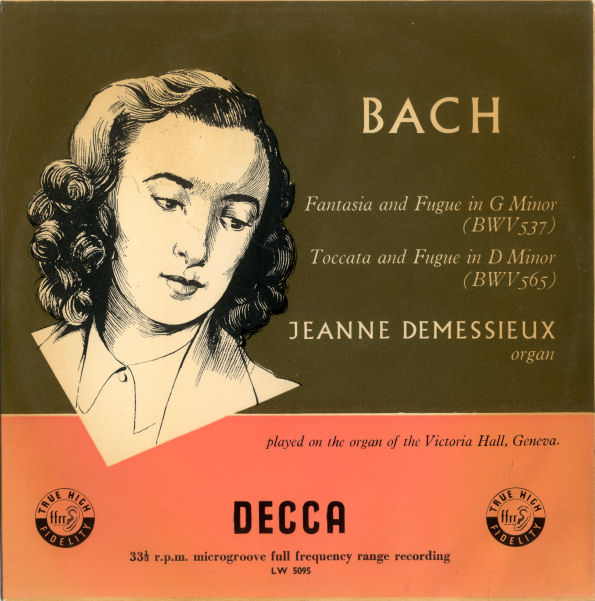 Jeanne Demessieux - Bach's Instrumental Works - Discography